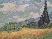 Vincent Van Gogh Wheat Field with Cypresses at the Haute Galline near Eygalieres (nn04) oil painting reproduction